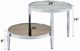 ACME Furniture Abbe Glass Coffee Table with Chrome Base-2