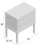 Elements International Bruno Navy Nightstand-3