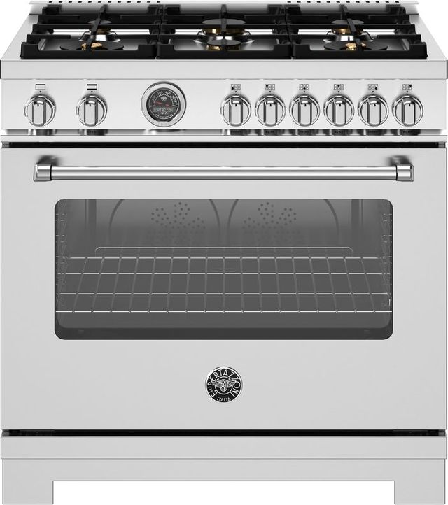 Bertazzoni Master Series 36" Stainless Steel Freestanding Gas Range-0