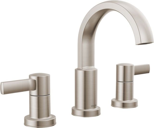 Delta Albion™ Spotshield Brushed Nickel 2-Handle Widespread Bathroom Faucet-0