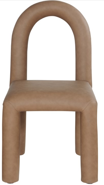 Meridian Furniture - Amari Vegan Leather Dining Chair, Set of 2 - Brown - Thumbnail 4