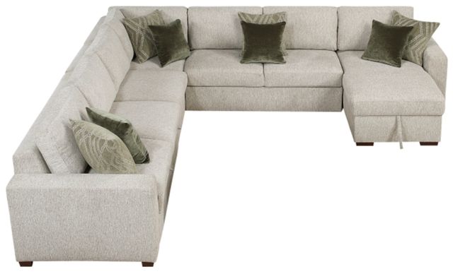 Homelegance® Isla 5-Piece Sage Sand Sectional with Reversible Chaise and Pull-out Bed-3