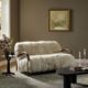 Four Hands Sandro Champagne Mongolian Fur Settee-1