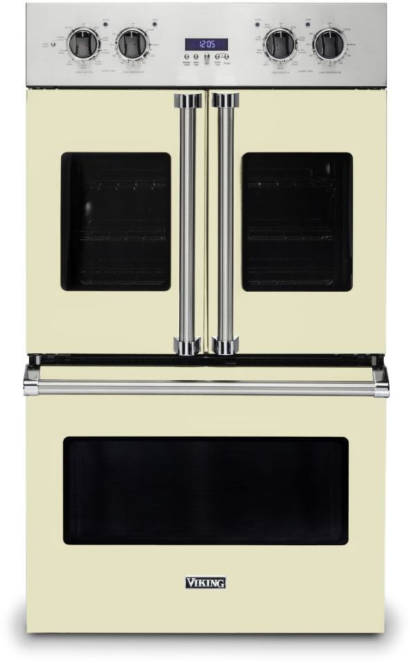 Viking® 7 Series 30" Vanilla Cream Professional Built In Double Electric French Door Wall Oven-0