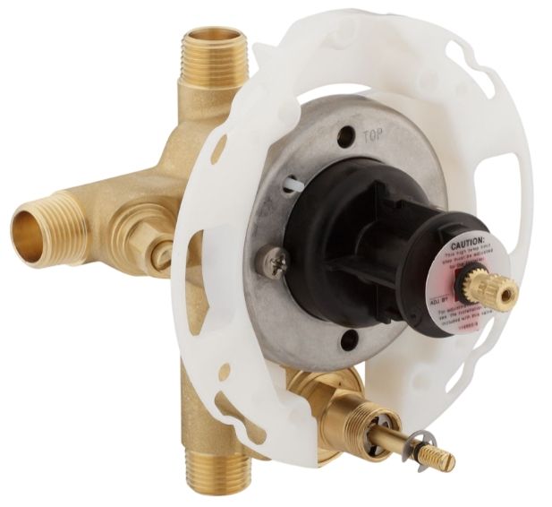 KOHLER® Rite-Temp® .5" Pressure-Balancing Valve with Push-Button Diverter and Screwdriver Stops-0