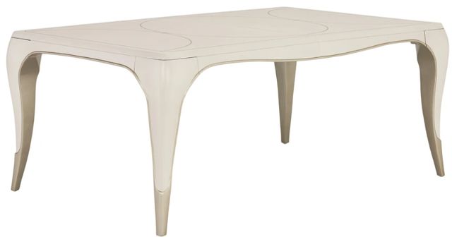 Michael Amini® London Place Creamy Pearl Rectangular Dining Table-0