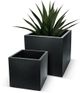 Le Present Betona Kube Black 21" Planter-2