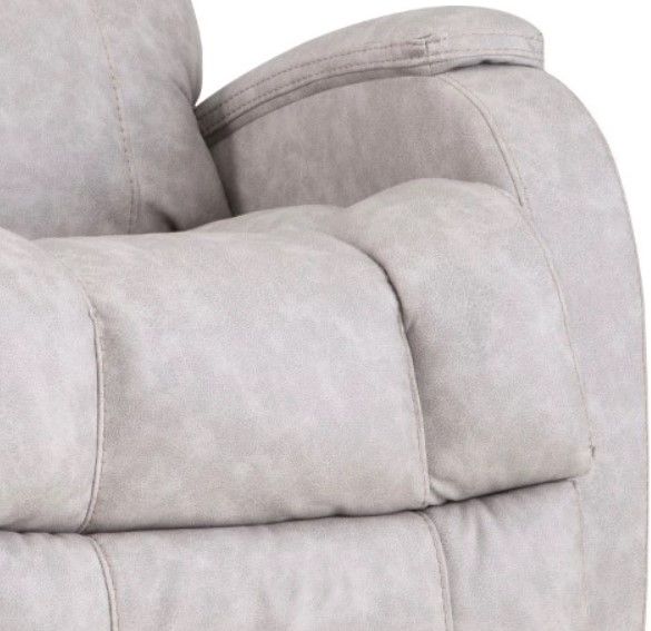 HomeStretch Zena Gray/White Swivel Glider Recliner-2