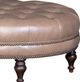Mayo Customizable Leather Round Ottoman-1