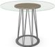 Amisco Customizable Calypso 36" Flat Edge Clear Glass Counter Height Table with 48" Tabletop -0