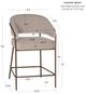 Linon Portland 2-Piece Beige/Bronze Counter Stool Set-2
