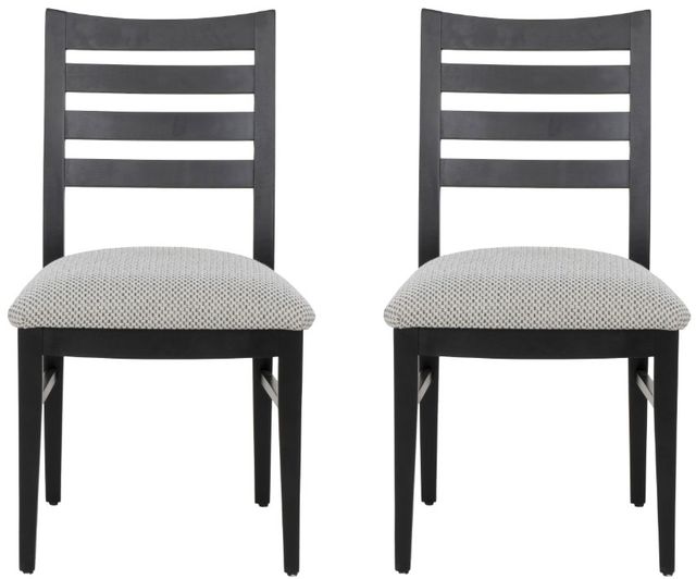 Linon Felicia 2-Piece Black Side Chair Set-2