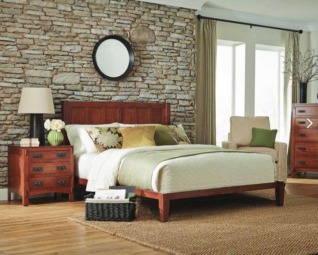 Mavin Customizable American Craftsman Queen Panel Bed-1