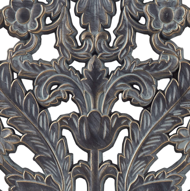 Olliix by Madison Park Botanical Panel 2 Piece Antique Blue Carved Wall Set-3