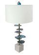 A & B Home Blue/White Agate Table Lamp-0