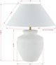 Forty West Pasadena White Table Lamp-1