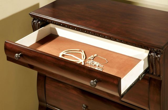 Furniture of America® Burleigh Cherry 5 Drawers Chest-2