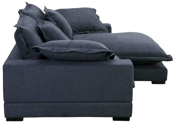 Moe's Home Collection Daydream 2-Piece Slate Blue L-Shaped Sectional Sofa and Chaise-2
