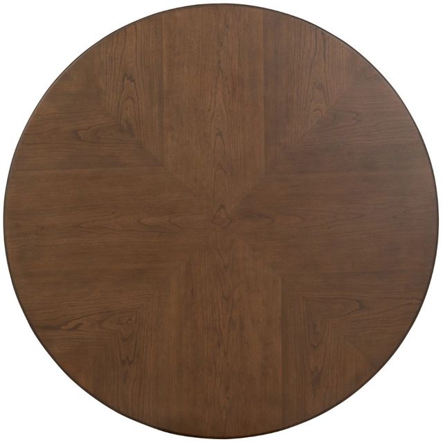 Flexsteel® Bellevue Whiskey Brown Round Coffee Table with Casters-4