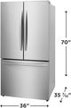 Frigidaire® 36 in. 28.8 Cu. Ft Smudge-Proof® Stainless Steel French Door Refrigerator-3