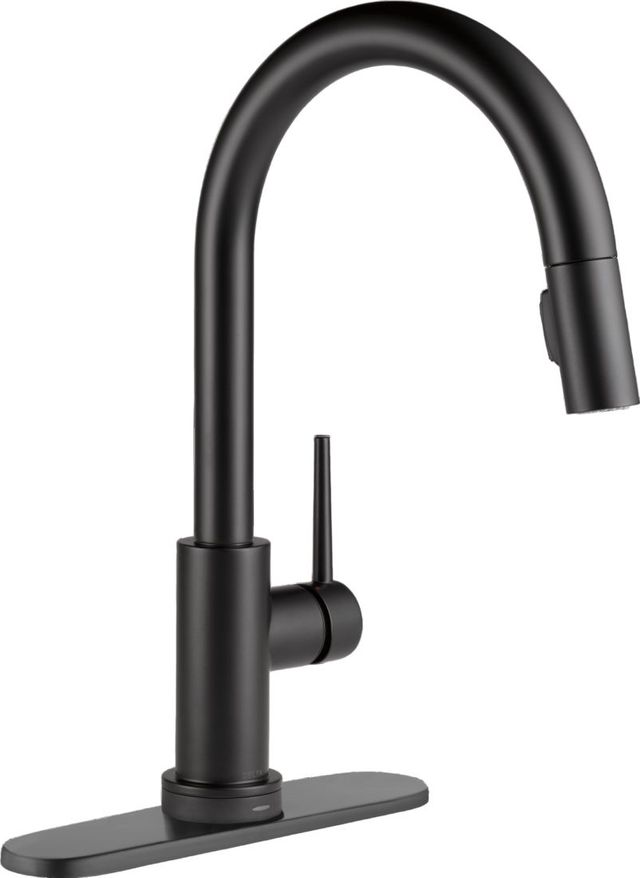Delta Trinsic® Matte Black Touch2O® Technology Kitchen Faucet with Touchless Technology-3