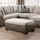 Furniture of America® Ashenweald Brown/Light Brown Ottoman-1