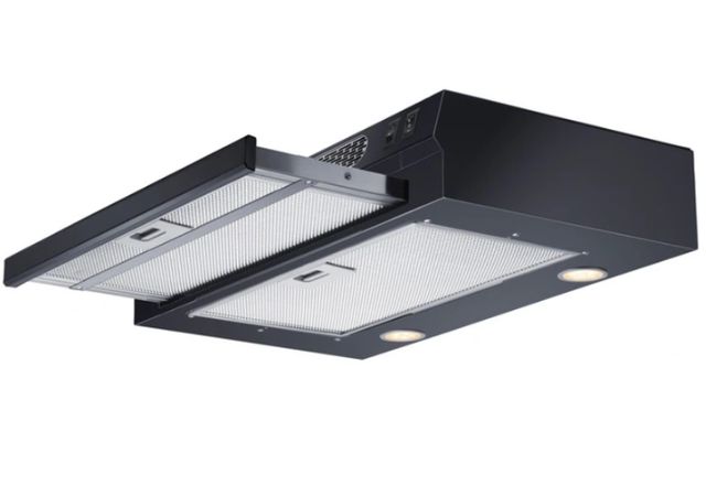 Summit® 24” Black Ductless Retractable Under Cabinet Range Hood-3