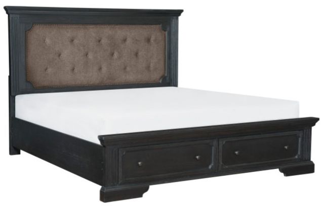 Homelegance® Bolingbrook Brown/Charcoal Queen Platform Storage Bed-0