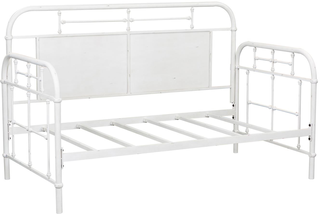 Liberty Furniture Vintage Antique White Youth Twin Metal Day Bed - Thumbnail 3