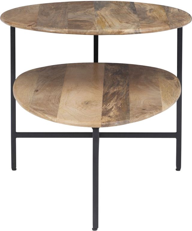 Powell® Cleo Gold 2-Tiered Coffee Table with Black Base-2