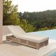 Armen Living Vivid Brown/Taupe Olefin/Wood Outdoor Chaise Lounge-1