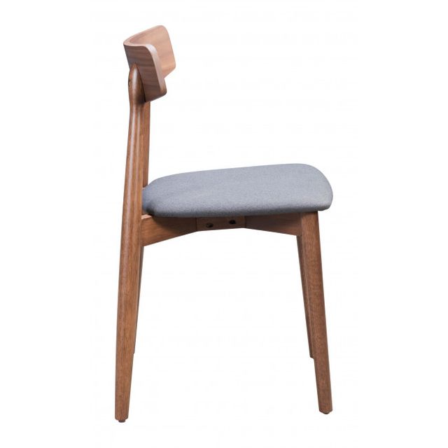 Zuo® Modern Newman Walnut/Gray Dining Chair-1