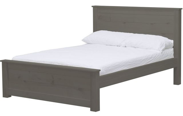 Crate Designs™ Furniture HarvestRoots Graphite 43" Queen Panel Bed-0