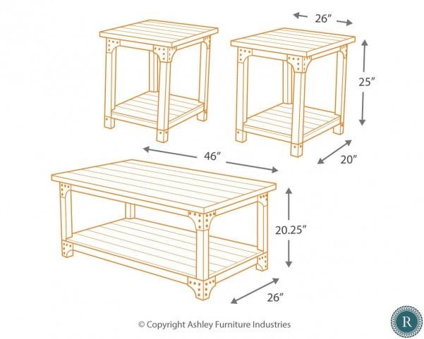 Signature Design by Ashley® Murphy 3-Piece Medium Brown Occasional Table Set-3