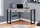 Monarch Specialties Inc. 42"L Grey Reclaimed Wood Corner Computer Desk-1