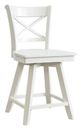 John Thomas Furniture® Hampton Charolette Pure White 24" Swivel Counter Stool-0