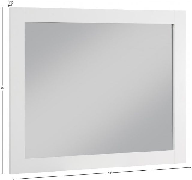 Meridian Furniture Monad White 44" Mirror-3