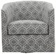 Emerald Home Milo Pewter Gray Swivel Chair-1