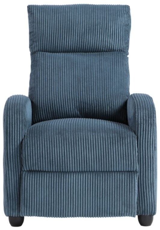 Homelegance® Parsons Midnight Blue Manual Push Back Recliner-2