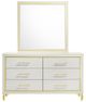 Coaster® Lucia White Dresser and Mirror-1