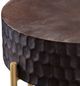 Steve Silver Co. Bobbi Burnished Espresso End Table with Matte Brass Base-4