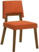 Armen Living Customizable Channell 2-Piece Orange Upholstered Dining Chair Set-0