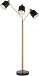 Renwil® Everren Meander Matte Black/Brass Floor Lamp-1