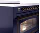 Ilve® Nostalgie II Noblesse 36'' Midnight Blue Pro Style Induction Range with Burnished Trim-4