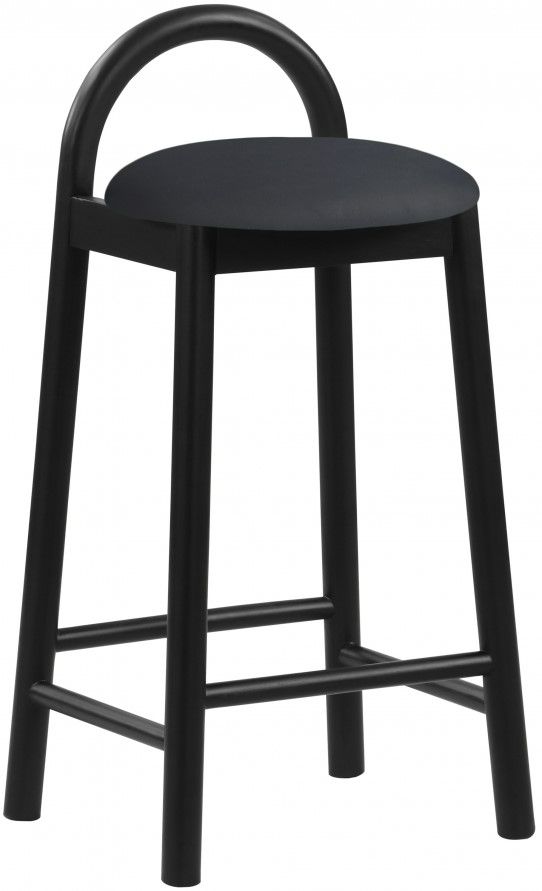 Meridian Furniture Calvin Black Vegan Leather Counter Stool-0