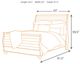 Signature Design by Ashley® Willowton Whitewash Queen Sleigh Bed-1