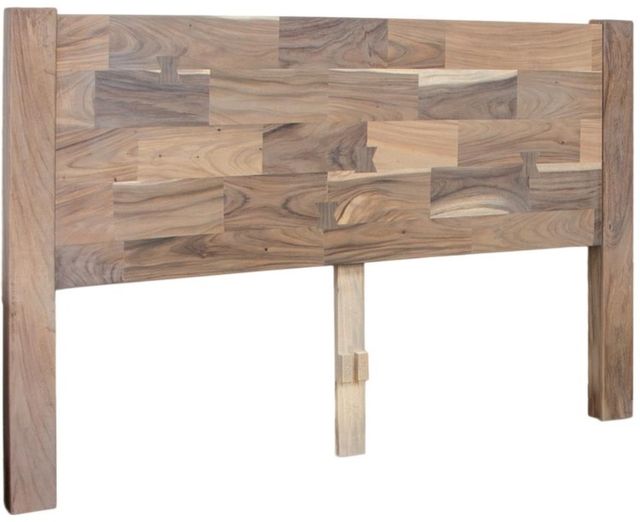 International Furniture Direct Natural Parota Brown Queen Panel Bed-3