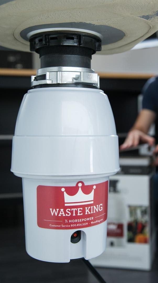Waste King® 0.5 HP Continuous Feed White Garbage Disposal-4