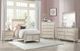 Homelegance® Celandine Off-White/Silver Twin Upholstered Bed-1