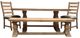 Million Dollar Rustic Pine Island 4-Piece Native Pine Dining Set-0